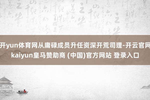 开yun体育网从庸碌成员升任资深开荒司理-开云官网kaiyun皇马赞助商 (中国)官方网站 登录入口