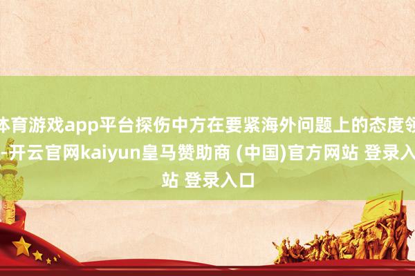 体育游戏app平台探伤中方在要紧海外问题上的态度领域-开云官网kaiyun皇马赞助商 (中国)官方网站 登录入口