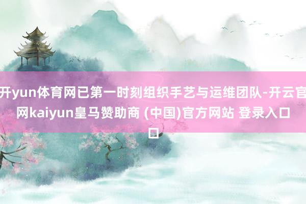 开yun体育网已第一时刻组织手艺与运维团队-开云官网kaiyun皇马赞助商 (中国)官方网站 登录入口