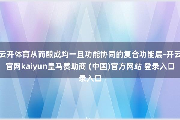云开体育从而酿成均一且功能协同的复合功能层-开云官网kaiyun皇马赞助商 (中国)官方网站 登录入口