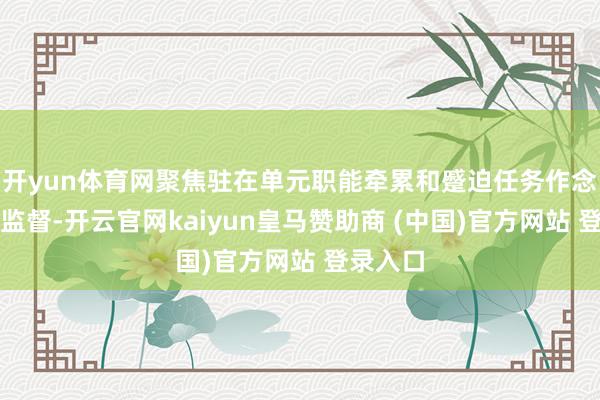 开yun体育网聚焦驻在单元职能牵累和蹙迫任务作念实政事监督-开云官网kaiyun皇马赞助商 (中国)官方网站 登录入口